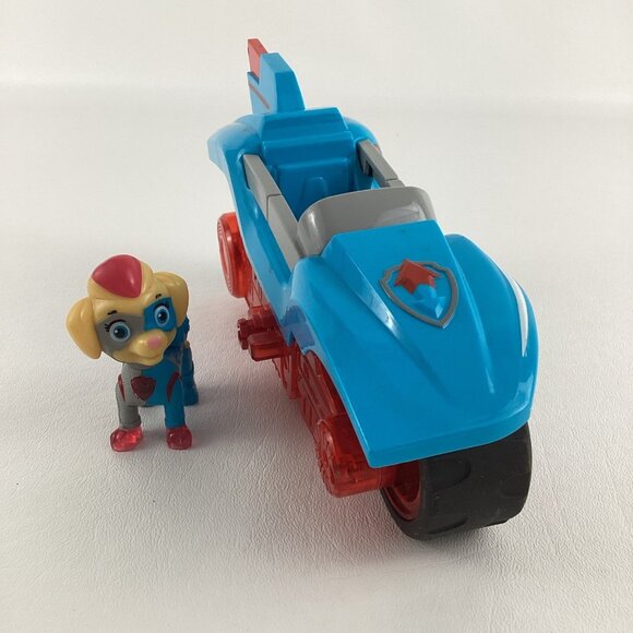 Paw Patrol Mighty Pups Power Split Cycle Twins Ella Figure Left Lights Sounds - Picture 7 of 7